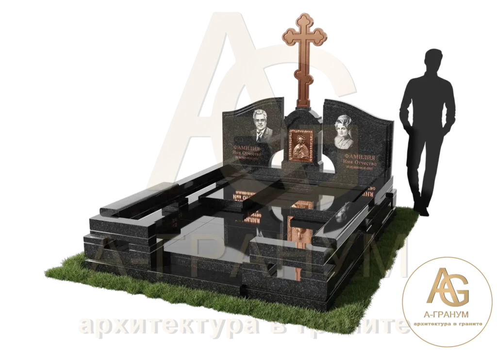 Элитный памятник с крестом №50