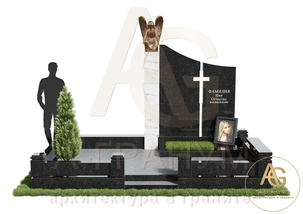 Элитный памятник с крестом №52