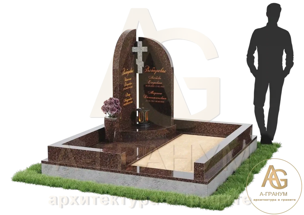 Элитный угловой памятник №92